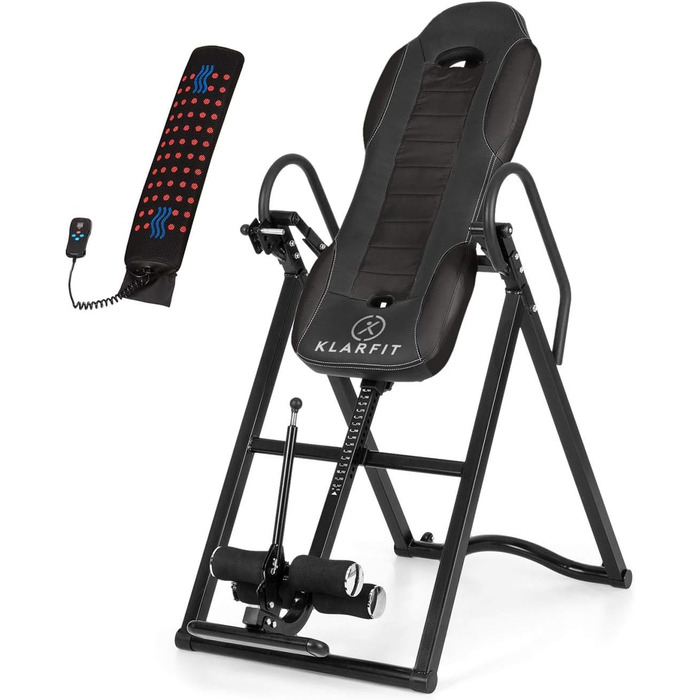 Інверсійний стіл Klarfit Ease Delux для спини, тренажер гравітації, до 136 кг, чорний або бежевий