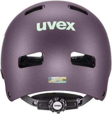 Дитячий велосипедний шолом uvex kid 3 cc, розмір 51-55 см, сливово-м'ятний, міцний, з вентиляцією та регулюванням