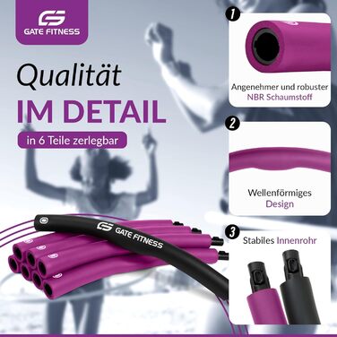 Обруч для схуднення Gate Fitness (1.2/1.5/2 кг) з хвилястою поверхнею для дорослих та дітей, фітнес-обруч з пінополіуретану фіолетового кольору