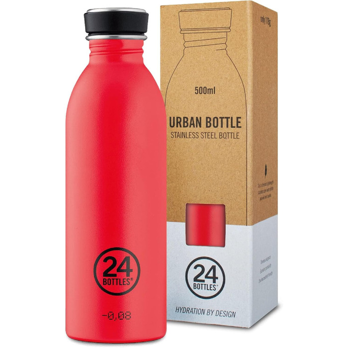 Пляшка для води 24Bottles Urban 250 мл червона гаряча