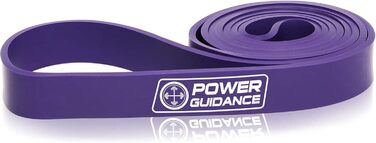 Еспандер Power Guidance для підтягувань та фітнесу, гумова стрічка для розтяжки та пауерліфтингу, лила, опір 16-36 кг