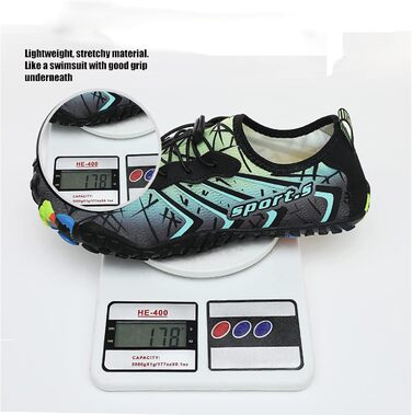 Шкарпетки для плавання Ziitop: чоловічі та жіночі, для пляжу, швидко сохнуть, з дренажними отворами, для каякінгу, фітнесу, трейлраннінгу, хайкінгу, розмір 35-46