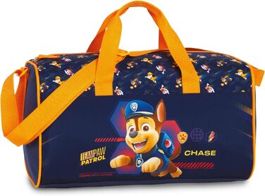 Дитяча спортивна сумка Paw Patrol Chase, 12 л, 39x29x18 см, для хлопчиків і дівчаток, синьо-оранжева