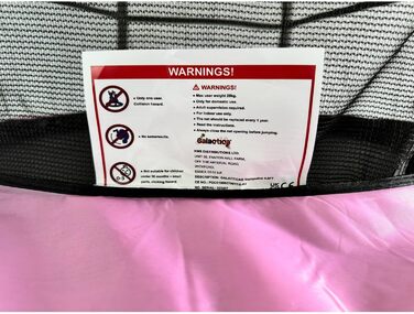 Міні-трамплін WestWood 1,4 м з сіткою, для дому та вулиці, дитячий, рожевий