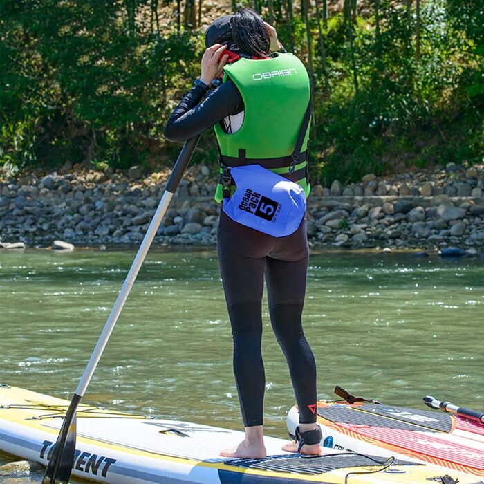Водонепроникний мішок-сумка Dry Bag 20L, блакитний. Для каякінгу, сплаву, кемпінгу, походів та сноубордингу. Регульований ремінь.
