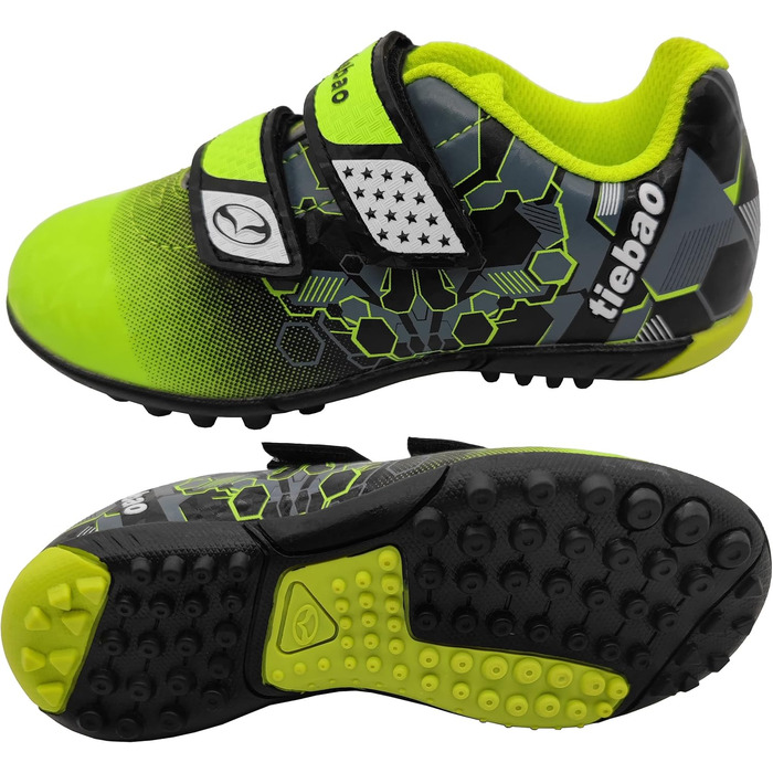 Дитячі футбольні бутси для гри на твердих ґрунтових покриттях, розмір 25-37, зелені