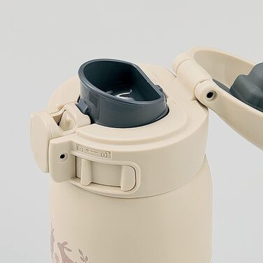 Термос-бутилка Zojirushi SM-WP24-CM, 0,24 л, нержавіюча сталь, бежевий, на кнопці, герметичний