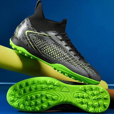 Дитячі футбольні бутси Donbest для хлопчиків: бутси для штучного газону, AG, FG, з шипами, професійні, чорний, 36 EU