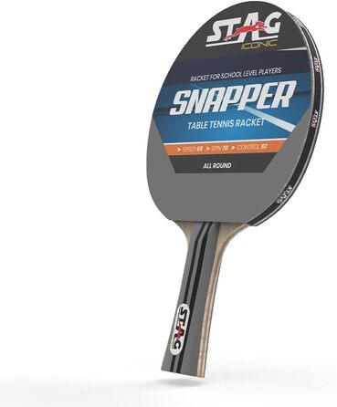 Стіл-тенісний ґрати Stag Iconic Snapper Series | Сірий та чорний | Професійна серія для тренувань | Яскравий дизайн