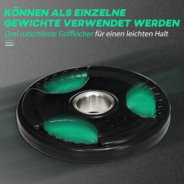 Олімпійські диски Tri-Grip 2 шт., гумові, 5 см, для штанги та силових тренувань