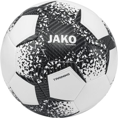 Футбольний м'яч JAKO Performance, розмір 5, біло-чорно-сірий, тренувальний