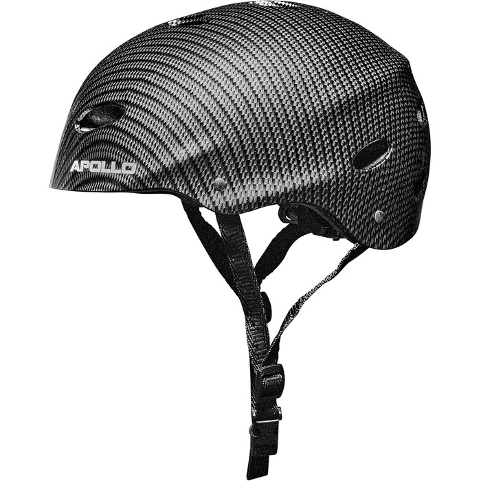 Шолом для скейтборду, самоката, BMX Apollo Bright Carbon, дитячий та дорослий, регульований, розмір L/XL (56-61 см)