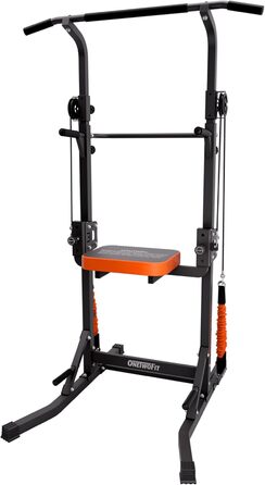 Силова станція ONETWOFIT Power Tower для підтягувань та віджимань, регульована висота, тренажер для дому, 400 фунтів навантаження