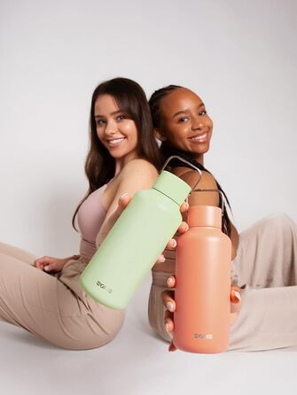 Пляшка для води EQUA Timeless, нержавіюча сталь, 1000 мл, BPA-free, герметична, довговічна, багаторазова, абрикосова