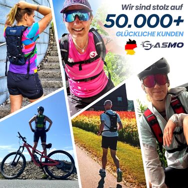Гідратаційний рюкзак SASMO з термовідділенням, 300 г, з питною системою, для бігу, велоспорту, ультралегкий, синій