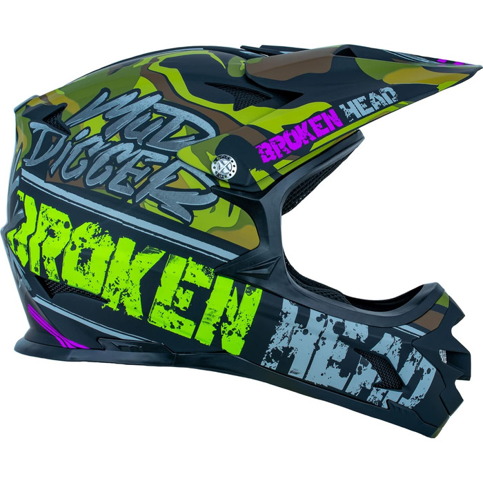 Шолом Broken Head Mud Digger Fullface для даунхілу та маунтінбайку, MTB, BMX, DH, велосипедний, розмір L (59-60 см)