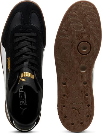 Кросівки PUMA Club II Era унісекс (чорні з білим та золотим) — 40 EU