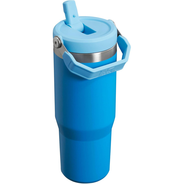 Термокружка Stanley Flip Straw 0.89 л з трубочкою, синя, BPA Free, для спорту та води, тримає холод 12+ годин, можна мити в посудомийній машині