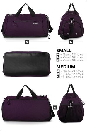 Спортивна та дорожня сумка Fitgriff® Mulberry - з відділенням для взуття та мокрих речей - для спорту, фітнесу та подорожей - 58 x 31 x 31 см