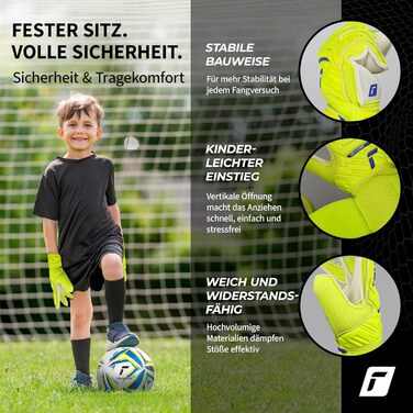 Воротарські рукавички Reusch Attrakt Solid Junior для дітей 5-16 років | Жовто-синій/Білий колір