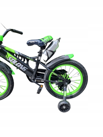 Дитячий велосипед 16 дюймів для хлопчика з кошиком, Зелений