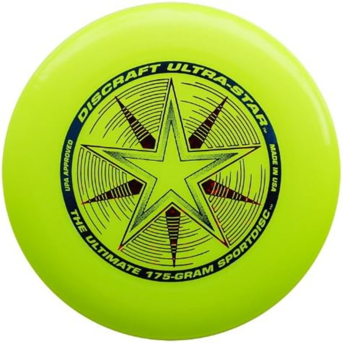 Фрісбі Discraft Ultra-Star 175g - професійний диск для гри та змагань (жовтий)