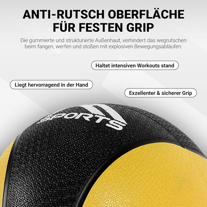 М'яч для фітнесу MSports 1-10 кг - професійний, з постер-інструкцією