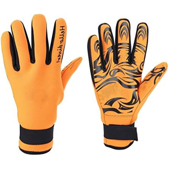 Рукавички для плавання VGEBY1, 2 мм неопрен, 5 пальців, для водного спорту, дорослі (Помаранчевий, L)