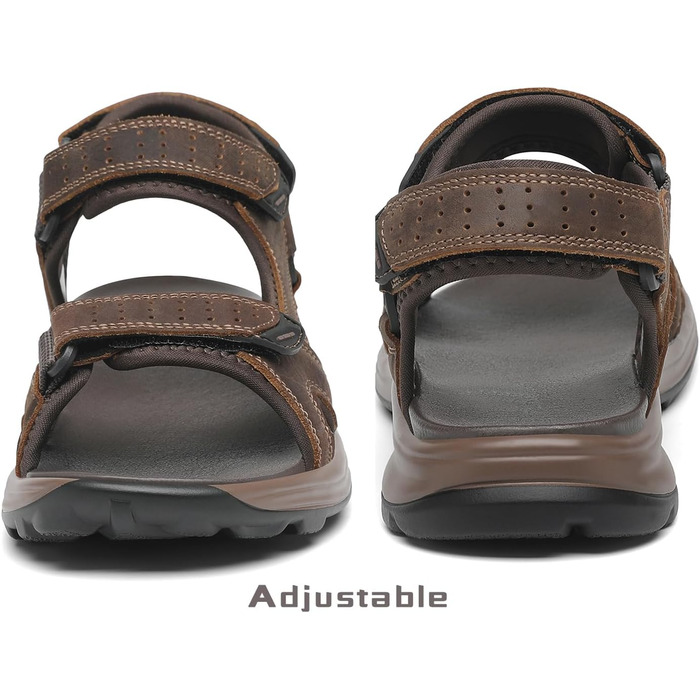 Чоловічі сандалі FLARUT для туризму та відпочинку літо, шкіра, коричневі 42 EU