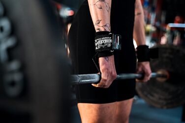 Гаки Grip Power Pads PRO для важкої атлетики, сталеві, з неопреною підкладкою, з ременями на зап'ястя, для чоловіків і жінок, для пауерліфтингу, шрагу, станового тязі, 2 шт., до 300 кг