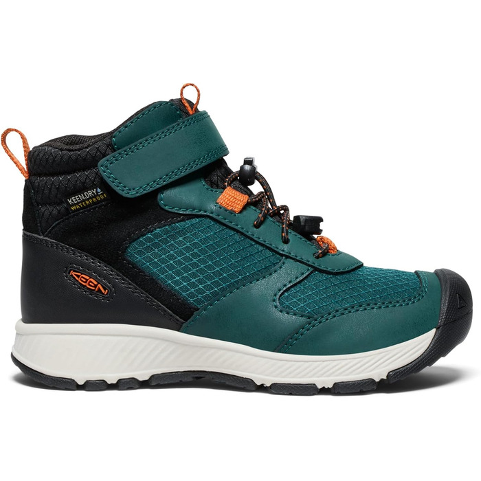 KEEN Skua Mid - водонепроникні трекінгові черевики для дітей та унісекс, 35 EU, Ponderosa Pine/Gold Flame