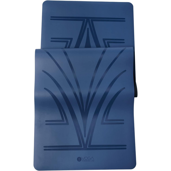 Еко-йога-мат Yoga Design Lab Infinity Diamond Align Navy 5 мм, нековзкий, з ременем для перенесення