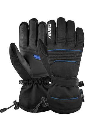 Зимові гірськолижні рукавички Reusch Crosby R-TEX XT водонепроникні та дихаючі, унісекс, чорно-сині, розмір 7.5