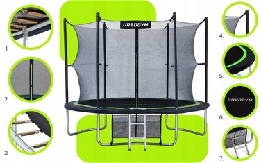 Батут із сіткою Urbogym 312 см FT 10 (304-312 см)