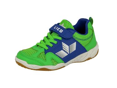 Дитячі спортивні кросівки для залу Lico Unisex, зелено-сині, розмір 33 EU
