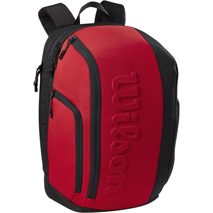 Рюкзак Wilson Super Tour Backpack Clash V2.0 для тенісних ракеток, унісекс, чорний/червоний, універсальний розмір