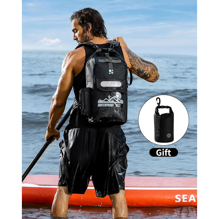 Водонепроникний рюкзак IDRYBAG Dry Bag 40L (плаваючий, чорний)