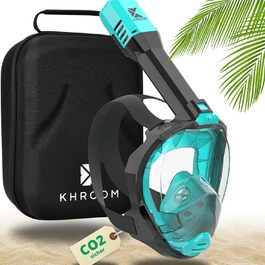 Khroom повнолицева маска для снорклінгу для дорослих Seaview Pro, безпечна від CO2, представлена у 'Höhle der Löwen', краща маска для плавання з трубкою