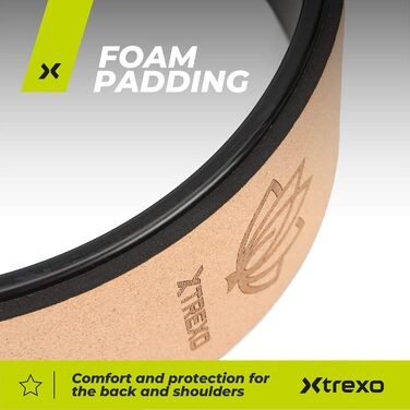Йога-кілочок XTREXO Naturkork 32 см - коричневий, з екологічного корку, з пінополіуретаном, для розтяжки