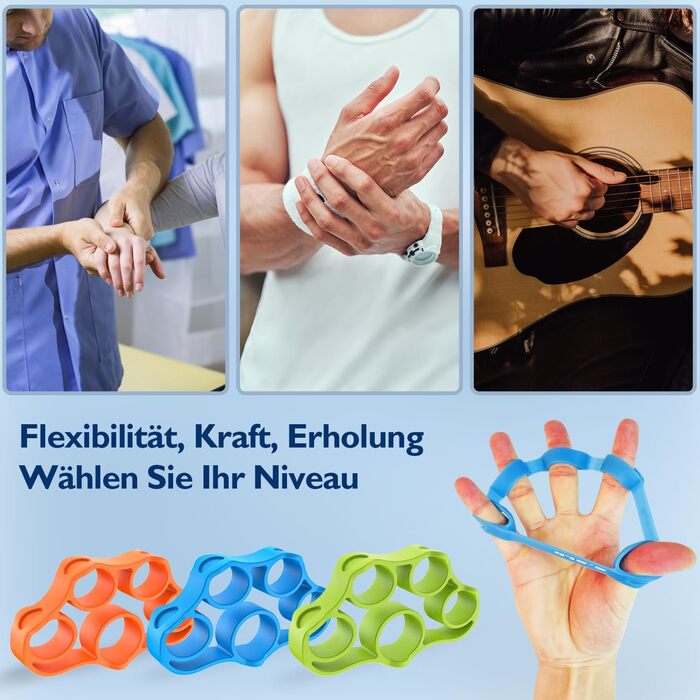 FitBeast Тренажер для рук Griffkrafttrainer, Набір 9 шт., Силовий тренажер для рук, Зняття напруги та відновлення (Помаранчевий)