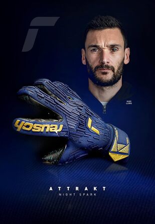 Воротарські рукавички Reusch Attrakt Freegel Silver, синьо-золоті, для дорослих, універсальні
