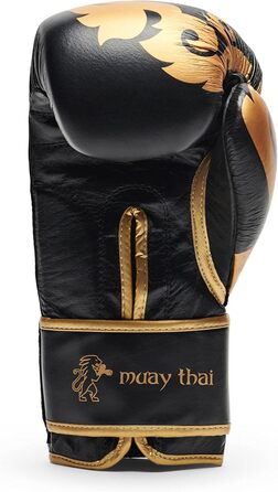 Боксерські рукавички LEONE 1947 Muay Thai 12 унцій, чорні