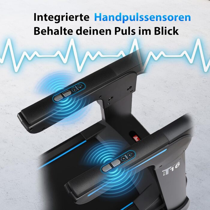 Біговий тренажер AsVIVA T16 Profi: 18 км/год, 4 PS, 18% нахил, складний, Bluetooth, до 150 кг, для кардіотренувань вдома