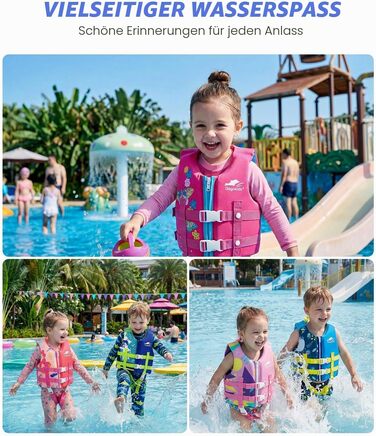Дитячий рятувальний жилет Gogokids Float Jacket для плавання (2-9 років, 15-35 кг, S, блакитний)