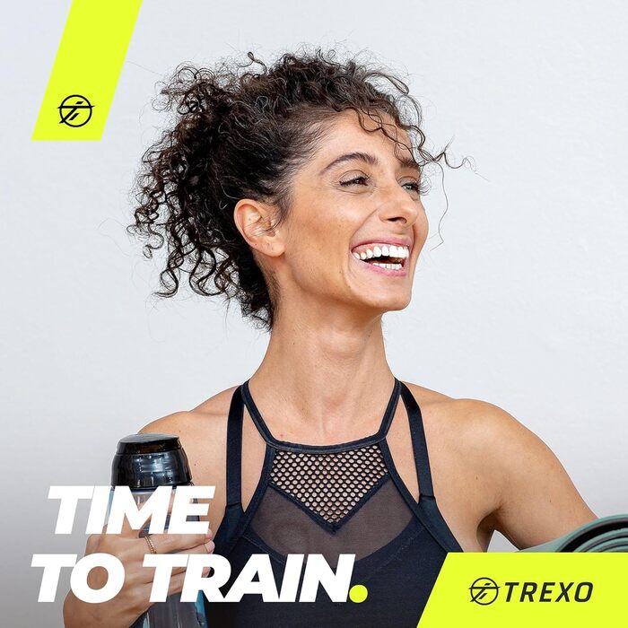 TREXO Степ-платформа для дому - степ-платформа для аеробіки з регулюванням висоти, фітнес та спорт, тренувальний пристрій для початківців та досвідчених, витримує до 250 кг, чорний/помаранчевий