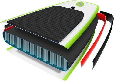 Надувна SUP-дошка для серфінгу vidaXL, комплект, 330x72x10 см, зелена