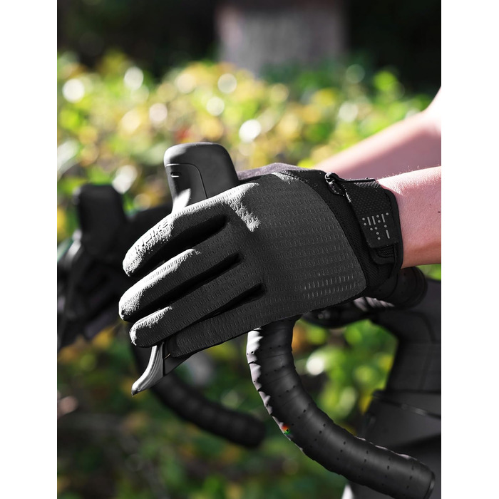 Велосипедні рукавички INBIKE для чоловіків, чорні, розмір L, 2 пальці, сенсорний екран, зносостійкі, дихаючі, світловідбиваючі