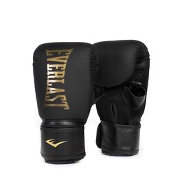 Боксерські рукавички Everlast Cardio Elite Gold/Black S/M для мішка, лап та швидкості, відкритий великий палець, липучка, подвійне наповнення