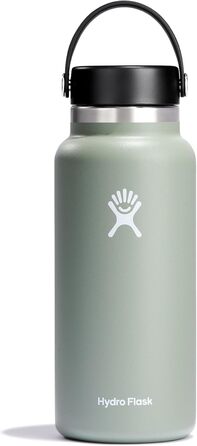 Термобутилка HYDRO FLASK 946 мл з нержавіючої сталі, ізольована пляшка для води, спортфляга з герметичною кришкою Flex Cap та ремінцем, придатна для миття в посудомийній машині, колір Agave