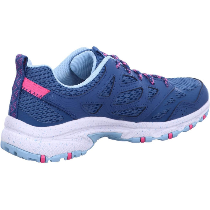 Кросівки Skechers блакитні з сіткою та шкіряними вставками, рожева окантовка (39.5 EU)